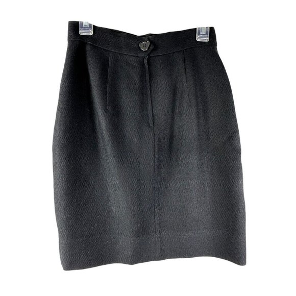 Moschino Cheap & Chic Womens 100% Wool Zip Back Pencil Skirt Black Size 10 - Picture 2 of 8